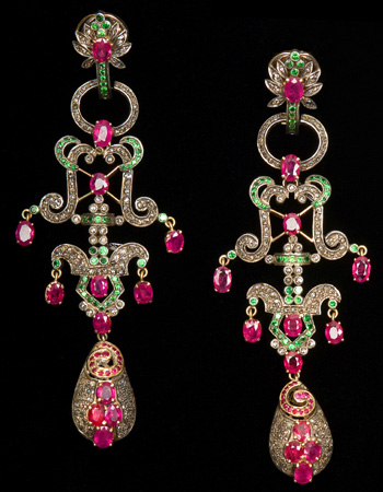 C. Ostrovsky - Yanes Chandeliers with Rubies, Tsavorites and Diamonds